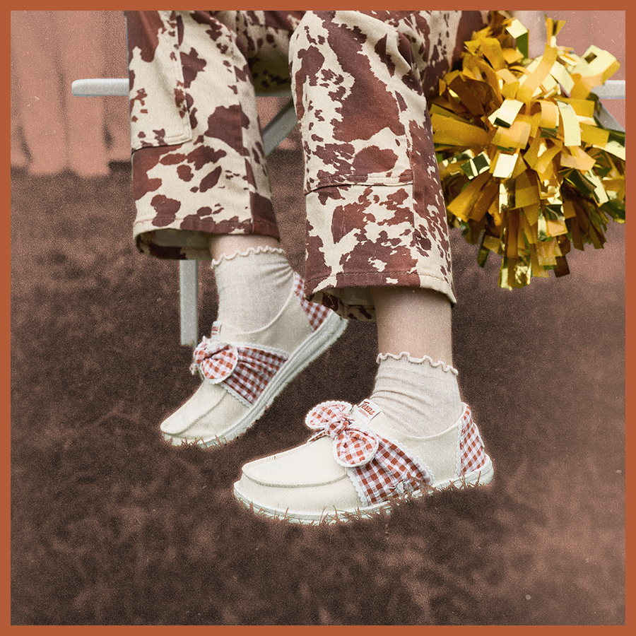  Wendy Bow Texas Longhorns - Wheat/Burnt Orange
