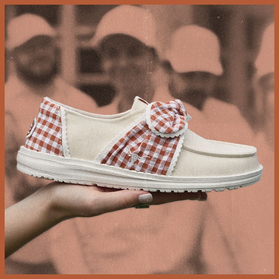  Wendy Bow Texas Longhorns - Wheat/Burnt Orange