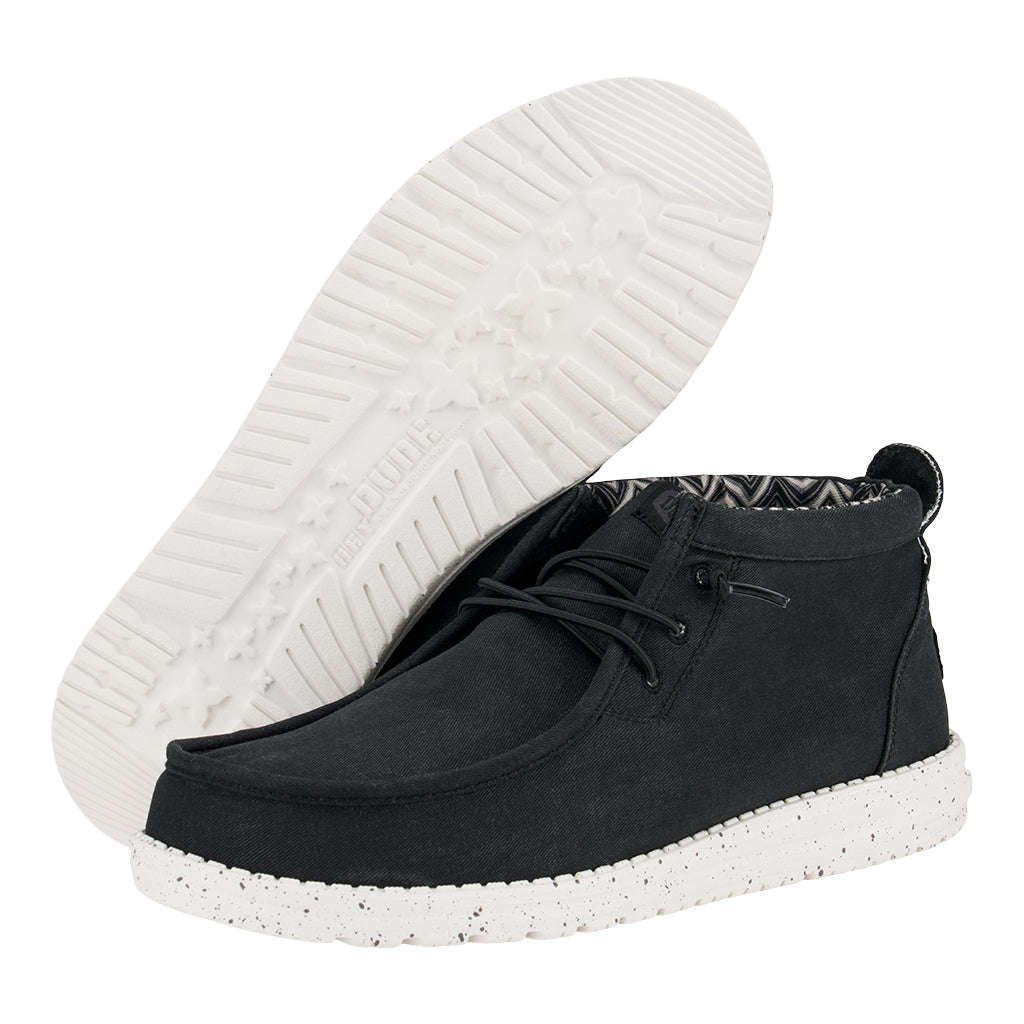  Wally Mid Canvas - Black/White