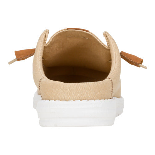  Wally Slip Stretch Canvas - Tan/White