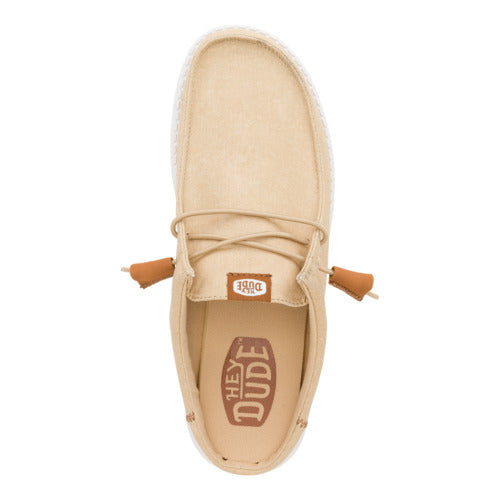  Wally Slip Stretch Canvas - Tan/White