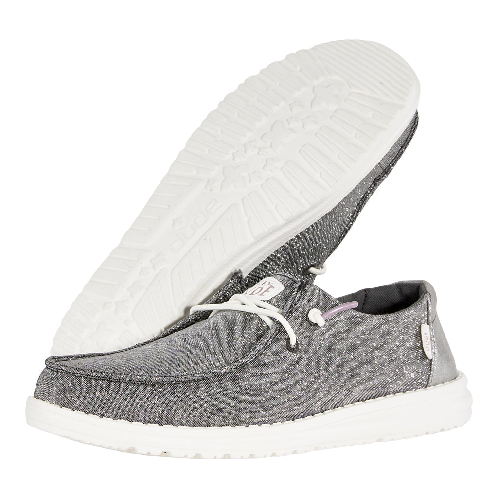  Wendy Metallic Sparkle Wide - Charcoal