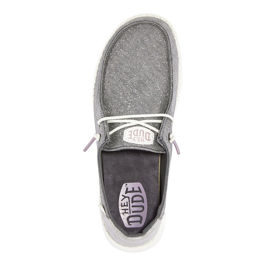  Wendy Metallic Sparkle Wide - Charcoal