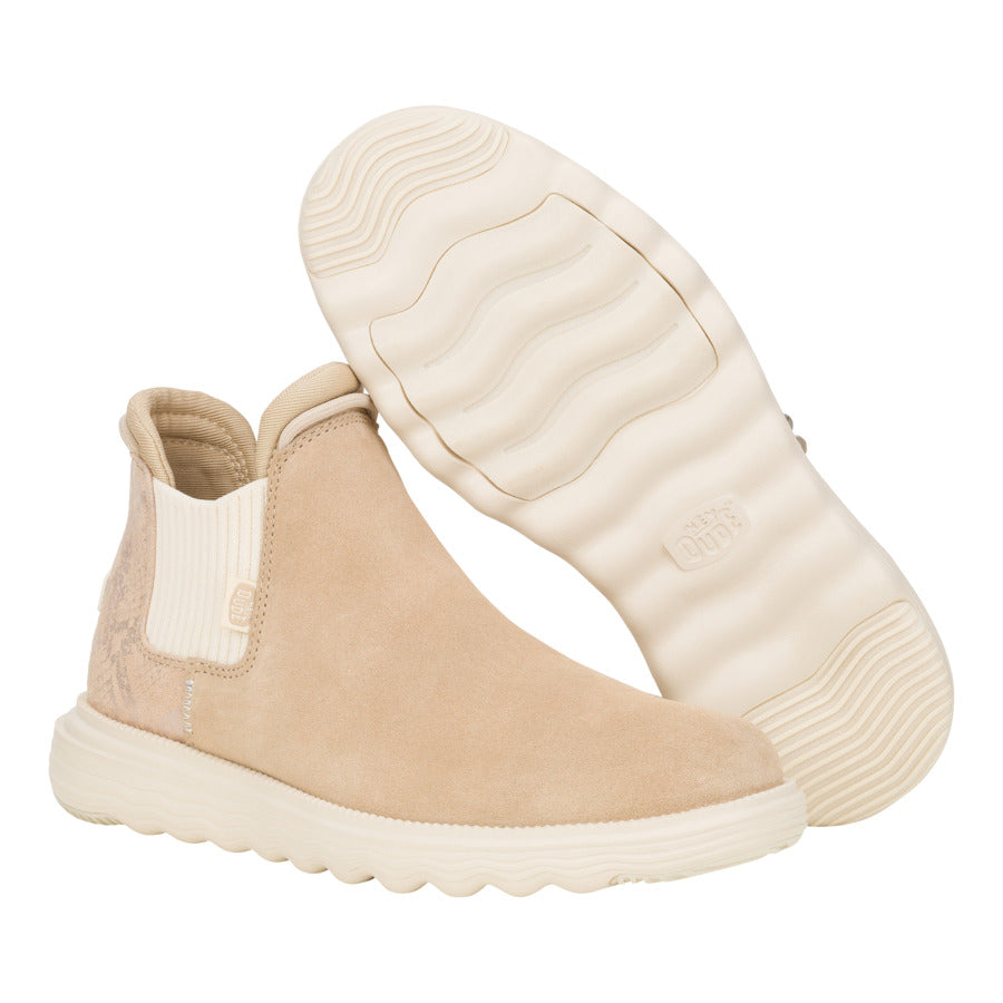  Branson Womens Suede Novelty - Sand/Snake