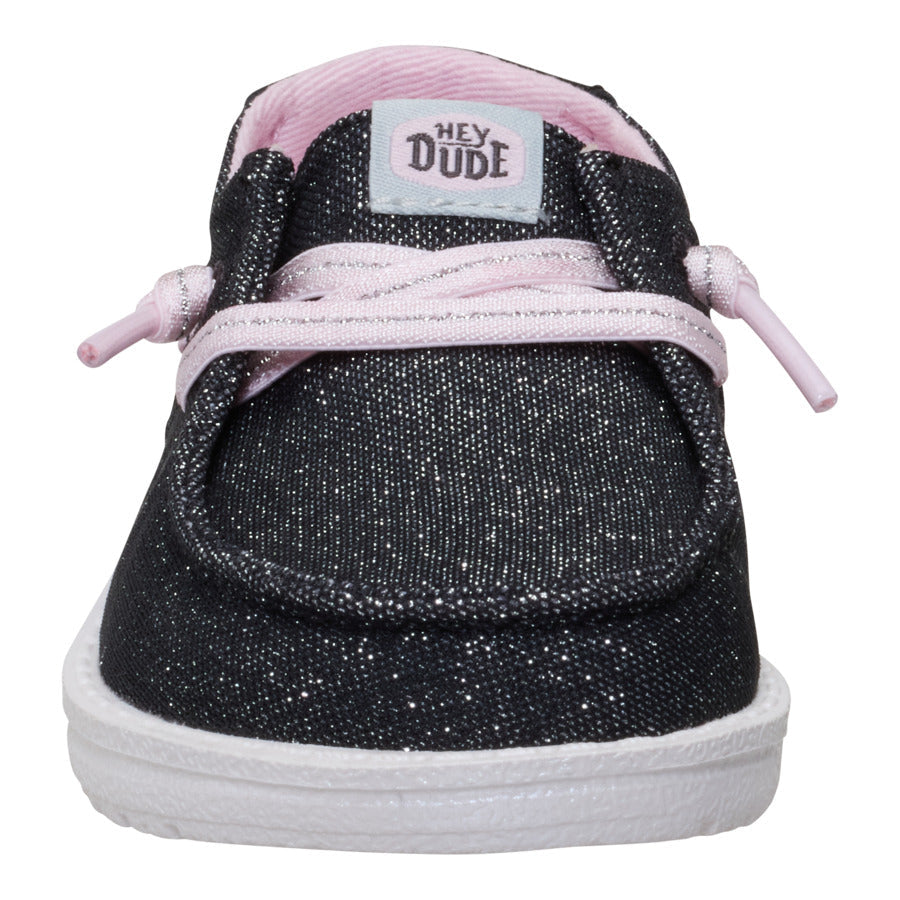  Wendy Toddler Shimmer Flower - Charcoal