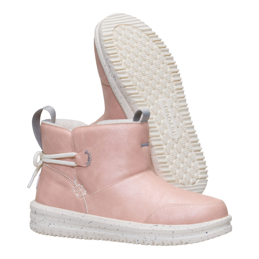  Camden Bow Boot Youth Cozy - Sparkle Pink