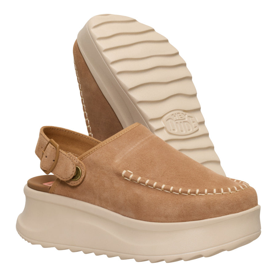  Delray Clog Suede - Tan