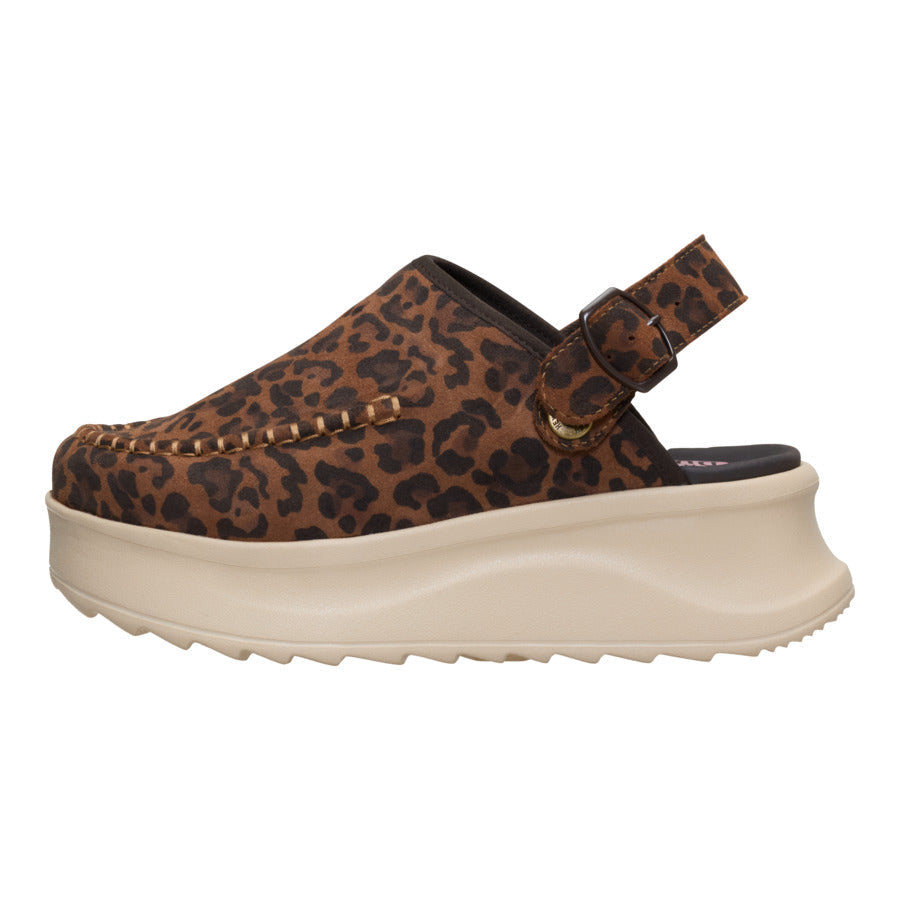  Delray Clog Suede - Brown Leopard