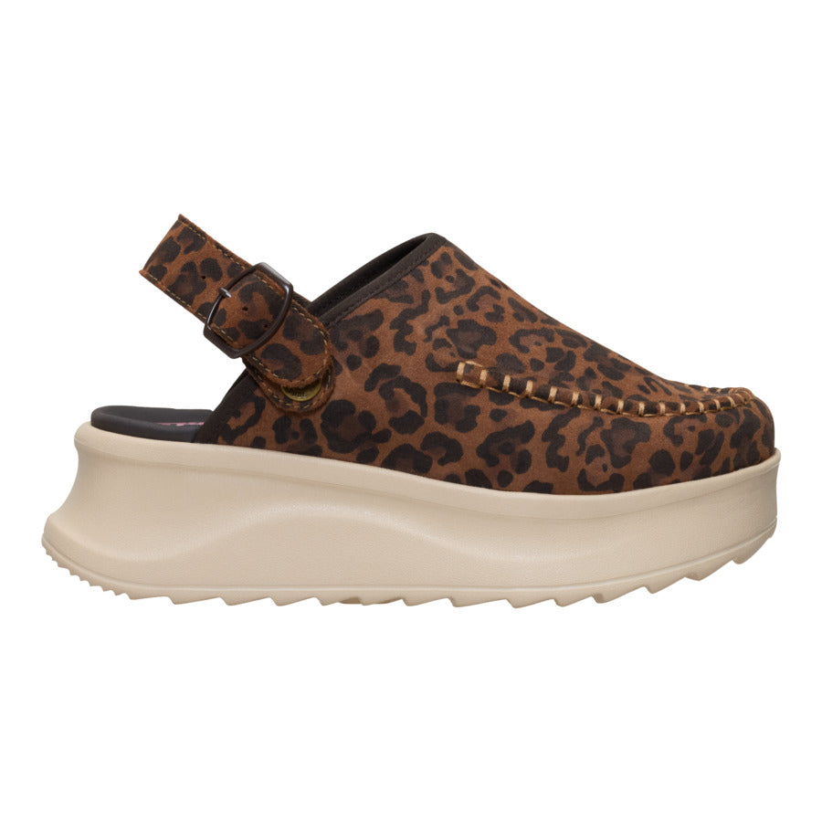  Delray Clog Suede - Brown Leopard