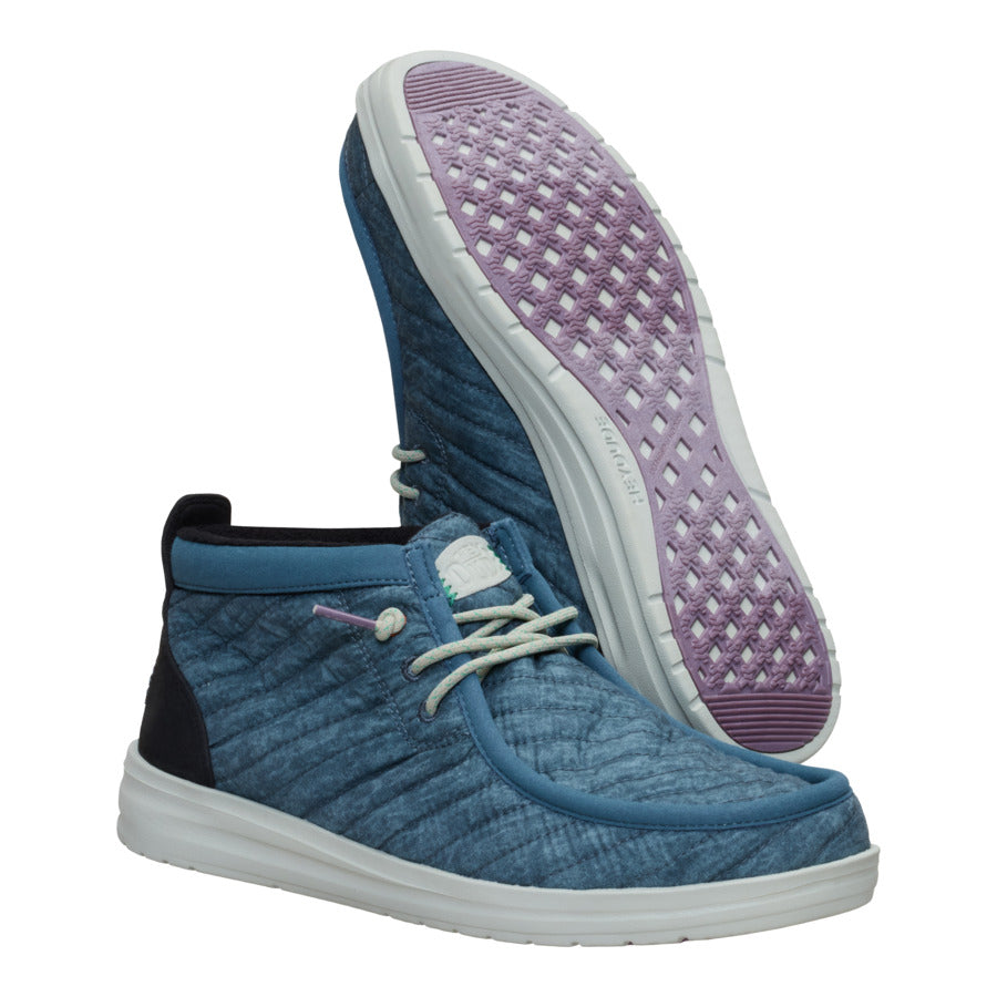  Wally Mid Gripr Washed Quilt - Stormy Blue/Multi