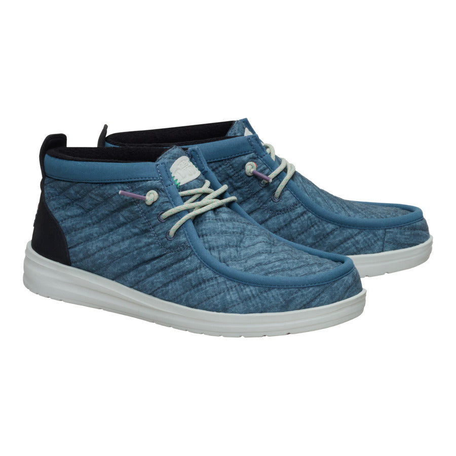  Wally Mid Gripr Washed Quilt - Stormy Blue/Multi