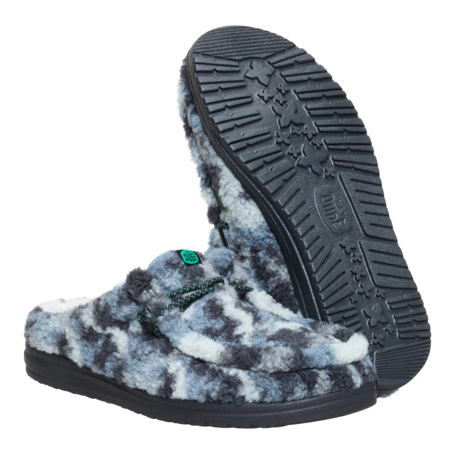  Wally Slipper Cozy Camo - Stormy Blue/Camo