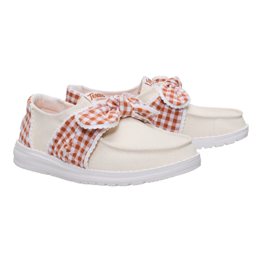  Wendy Bow Texas Longhorns - Wheat/Burnt Orange