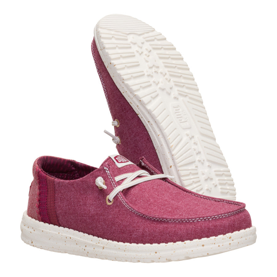  Wendy Break Brushed Linen - Burgundy