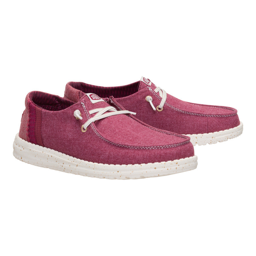  Wendy Break Brushed Linen - Burgundy