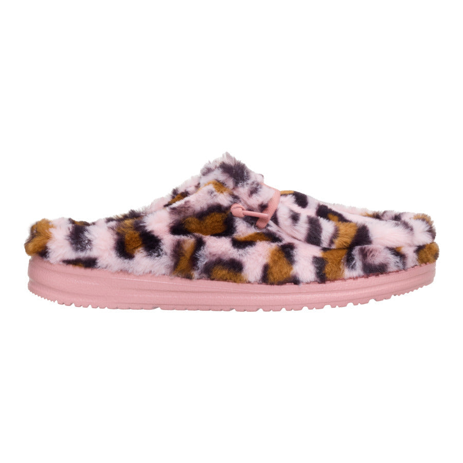  Wendy Slipper Leo Fur - Pink/Multi