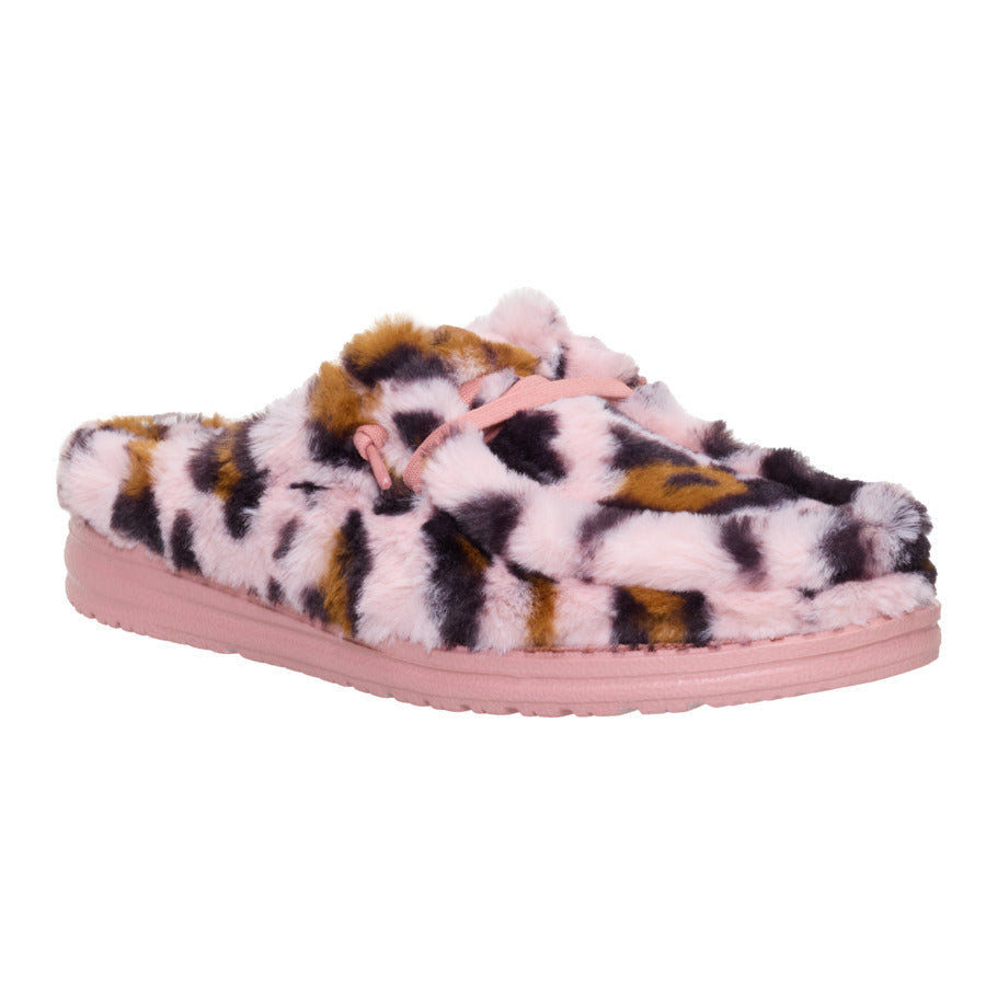  Wendy Slipper Leo Fur - Pink/Multi