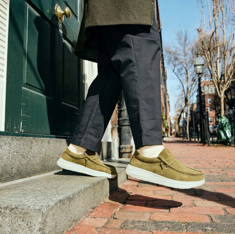  Wally Comf Suede - Dark Olive/Stone Grey