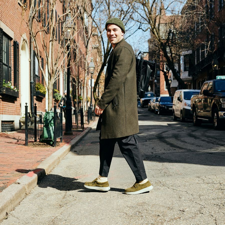  Wally Comf Suede - Dark Olive/Stone Grey
