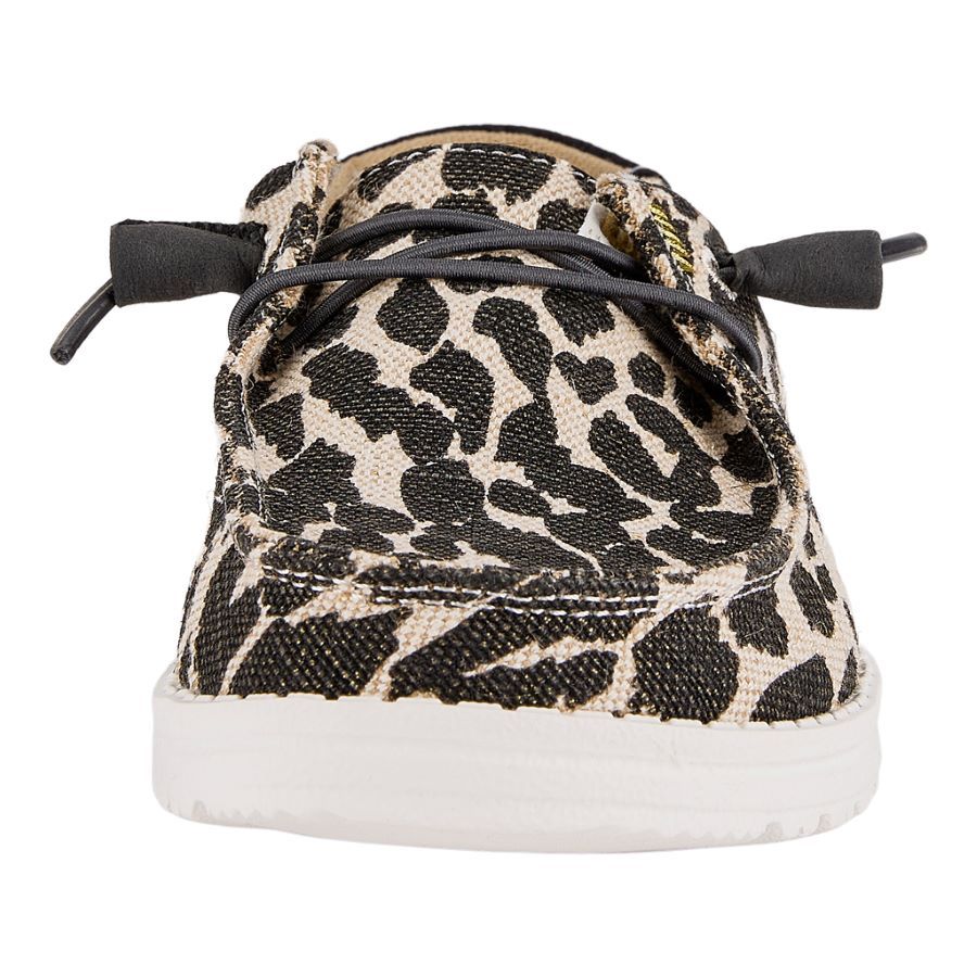  Wendy Leopard Sparkle Wide - Leopard Tan