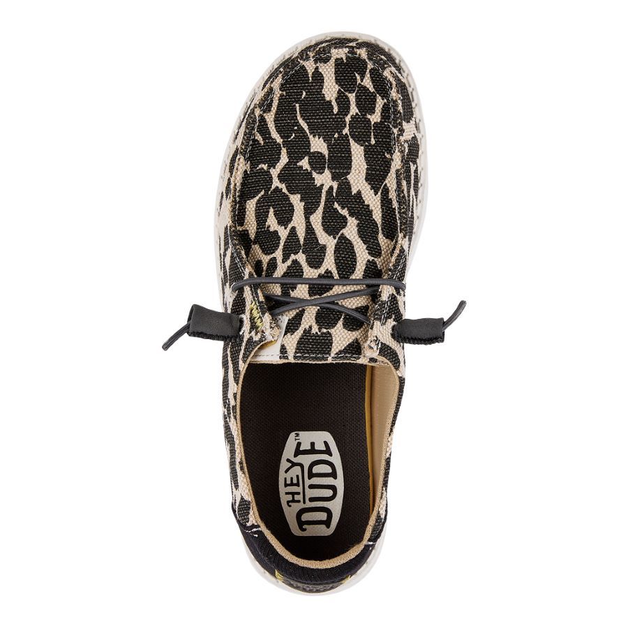  Wendy Leopard Sparkle Wide - Leopard Tan